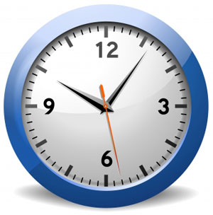 blue clock