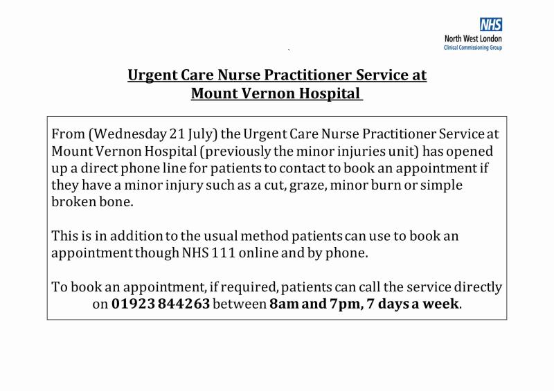 UCC Nurse Practitioner Service Update