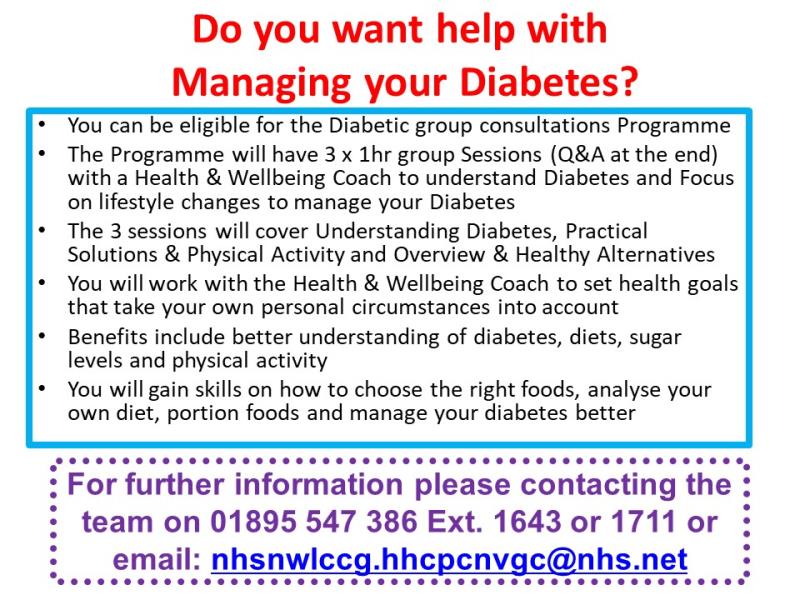 Diabetic Group Consultations Programme